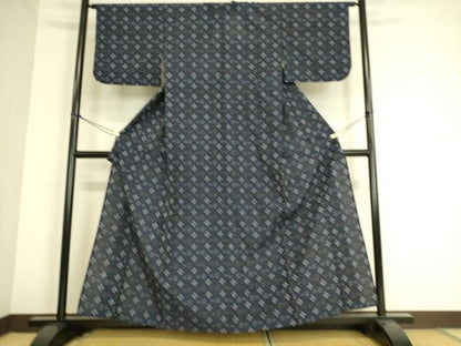 平和屋着物▽小紋 単衣 絣文 綿 DAAS0936az