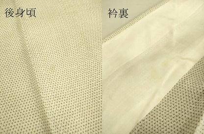 平和屋着物▽本塩沢 訪問着 単衣 笹文 正絹 逸品 DAAS0940az