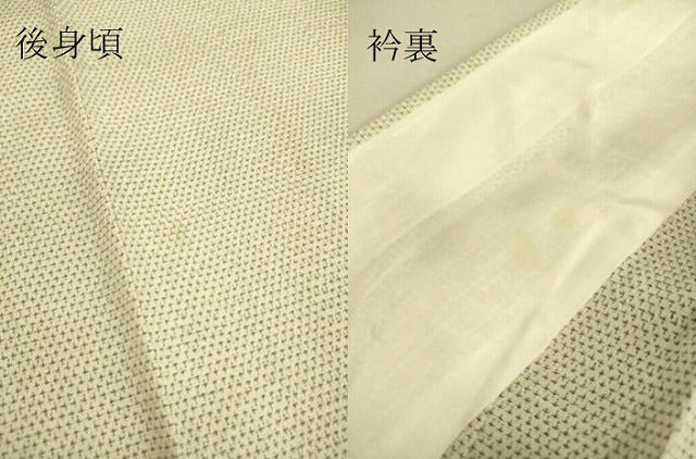 平和屋着物▽本塩沢 訪問着 単衣 笹文 正絹 逸品 DAAS0940az