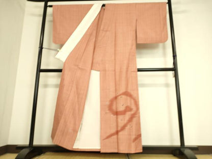 平和屋着物▽訪問着 単衣 紬地 作家物 飛鳥文 正絹 逸品 DAAS0944az