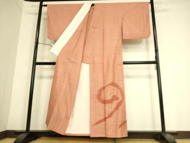 平和屋着物▽訪問着 単衣 紬地 作家物 飛鳥文 正絹 逸品 DAAS0944az