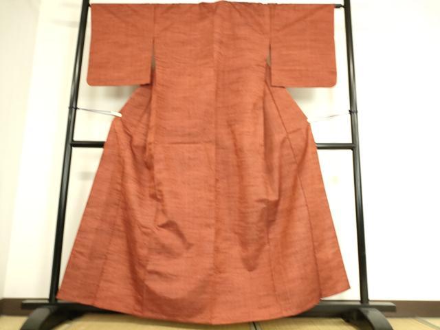 平和屋着物▽上質な紬 単衣 霞文 正絹 逸品 DAAS0949az