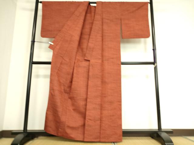 平和屋着物▽上質な紬 単衣 霞文 正絹 逸品 DAAS0949az