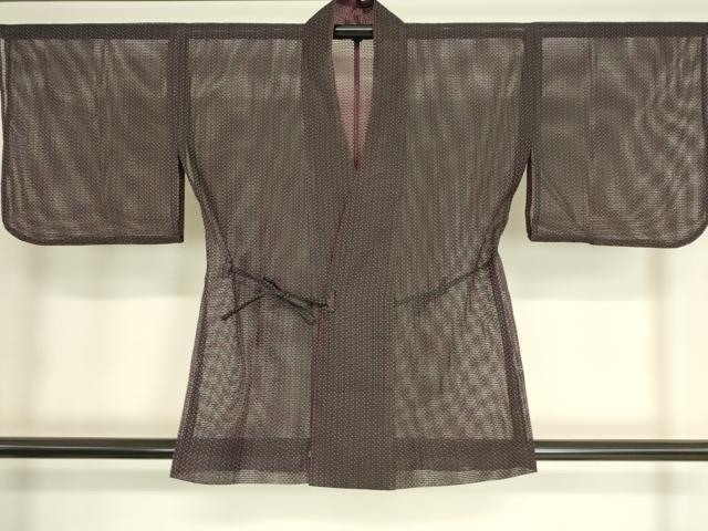 平和屋着物▽道中着 スリーシーズン 春夏秋 塵除け 格子 DAAS0958az