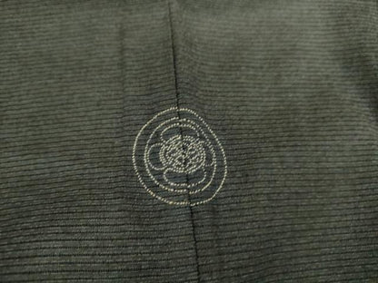 平和屋着物▽男性 長羽織 スリーシーズン 春夏秋 塵除け 絽 黒色 正絹 逸品 DAAS0964az