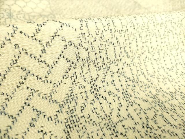 平和屋着物▽上質な紬 単衣 切嵌文様 正絹 逸品 DAAS0965az