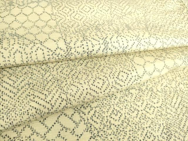 平和屋着物▽上質な紬 単衣 切嵌文様 正絹 逸品 DAAS0965az