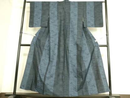 平和屋着物▽上質な紬 単衣 草花間道 正絹 逸品 DAAS0976az