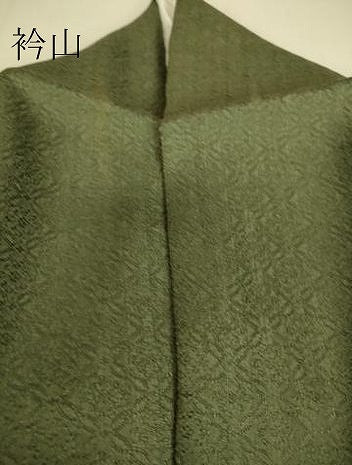 平和屋着物▽上質な色無地 単衣 花繋ぎ地紋 藍海松茶色 正絹 逸品 DAAS0985az
