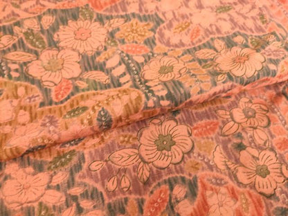 平和屋着物▽上質な小紋 紬地 単衣 辻が花 正絹 逸品 DAAS0986az