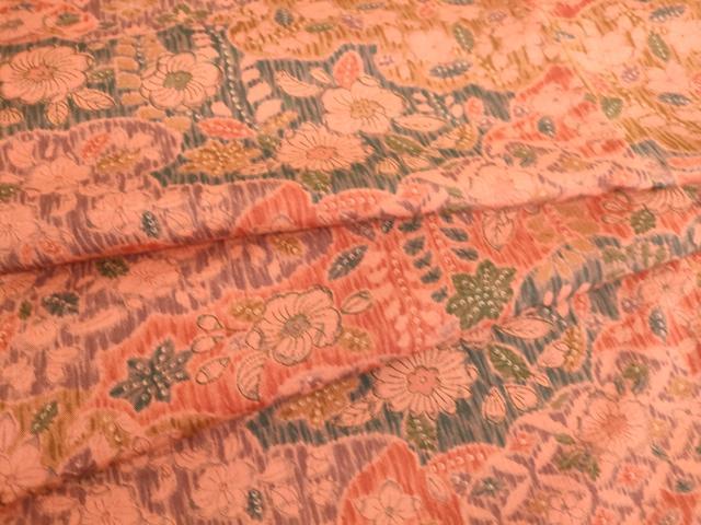 平和屋着物▽上質な小紋 紬地 単衣 辻が花 正絹 逸品 DAAS0986az