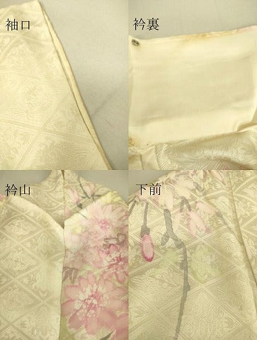 平和屋着物▽豪華振袖 単衣 舞花文 手描き 金銀彩 正絹 逸品 DAAS0988az