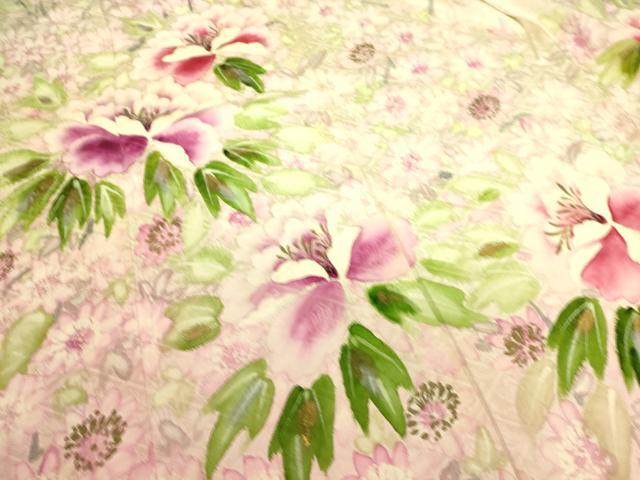 平和屋着物▽豪華振袖 単衣 舞花文 手描き 金銀彩 正絹 逸品 DAAS0988az