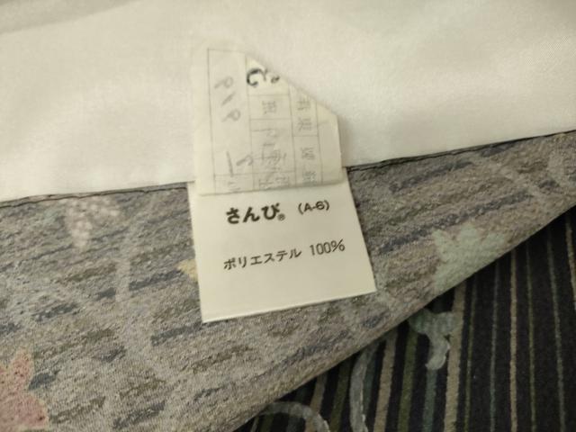 平和屋着物▽小紋 単衣 花唐草文 さんび謹製 洗える着物 DAAS0991az