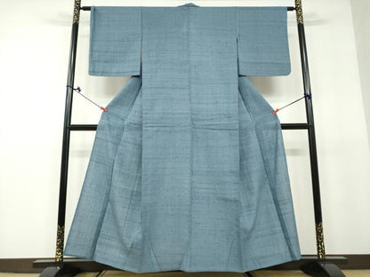 平和屋着物▽生紬 単衣 御召茶色 正絹 逸品 DAAS1151ud