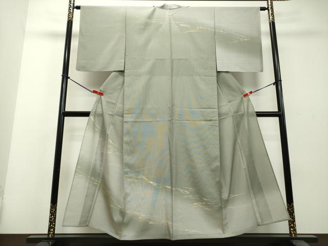 平和屋着物▽訪問着 単衣 霞文 暈し染め 金銀彩 正絹 逸品 DAAS1443ud