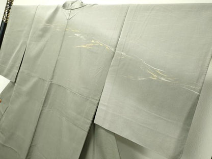 平和屋着物▽訪問着 単衣 霞文 暈し染め 金銀彩 正絹 逸品 DAAS1443ud