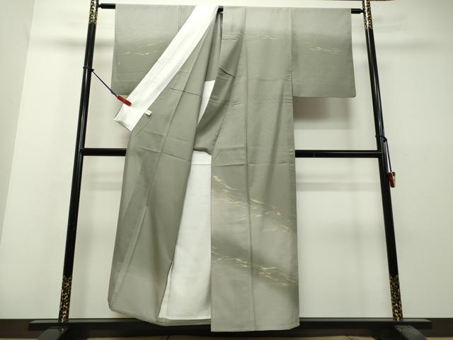 平和屋着物▽訪問着 単衣 霞文 暈し染め 金銀彩 正絹 逸品 DAAS1443ud