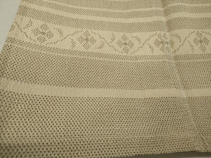 平和屋着物▽本塩沢 訪問着 単衣 横段草花文 正絹 逸品 DAAS1503ud
