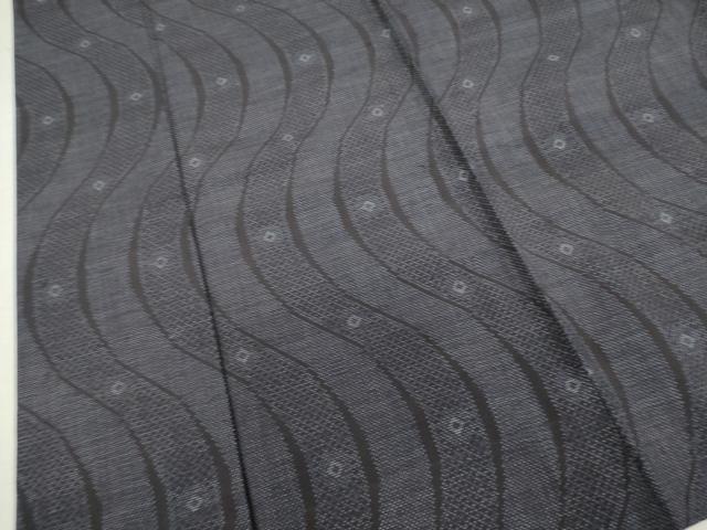 平和屋着物▽本場大島紬 単衣 9マルキ 変わり縞 正絹 逸品 DAAS1671ud