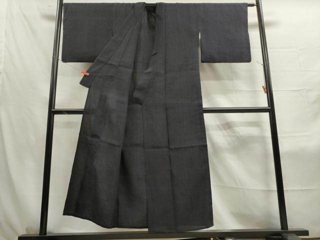 平和屋着物▽上質な紬 単衣 縞 正絹 逸品 DAAS1797ud
