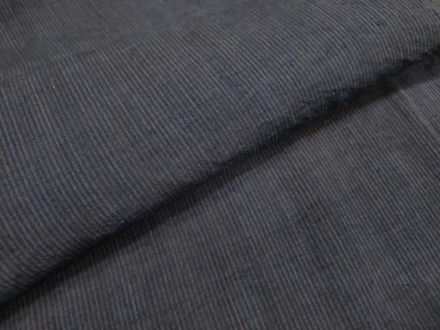平和屋着物▽上質な紬 単衣 縞 正絹 逸品 DAAS1797ud
