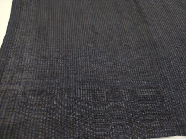 平和屋着物▽上質な紬 単衣 縞 正絹 逸品 DAAS1797ud