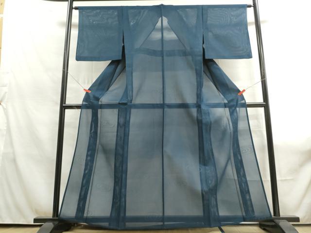 平和屋着物＊夏物 小紋 縦絽 流水文紗 正絹 逸品 DAAS1977ud