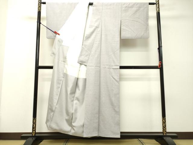 平和屋着物●結城紬　暁鼠色　正絹　逸品　DAAS2021tw
