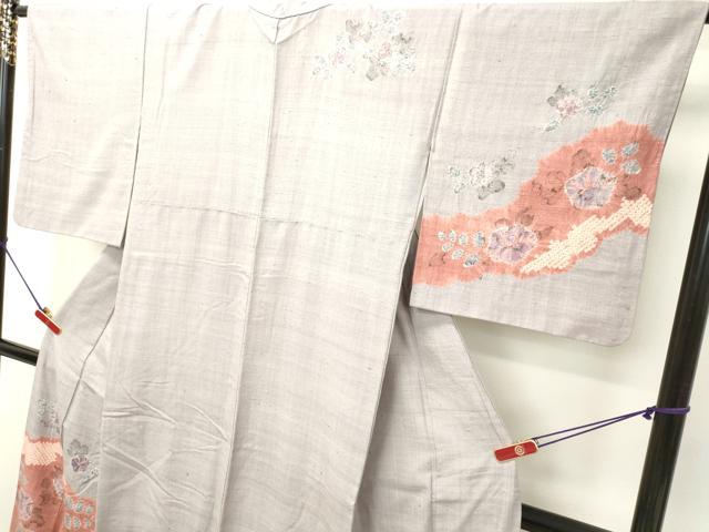 平和屋着物●訪問着 紬地 絞り 辻が花 正絹 逸品 DAAS2022tw