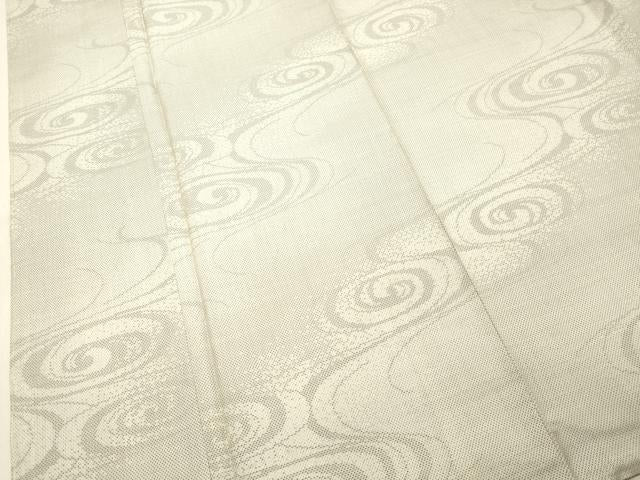 平和屋着物●本場大島紬　白大島　9マルキ　流水文　正絹　逸品　DAAS2038tw