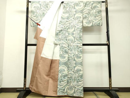 平和屋着物●本場大島紬 7マルキ 総絣 抽象文様 正絹 逸品 DAAS2055tw