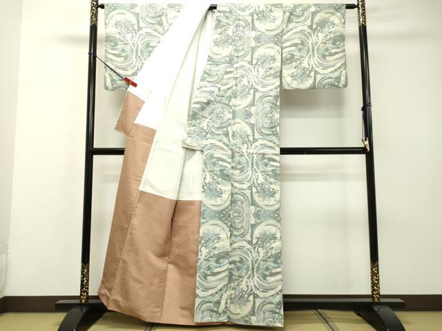 平和屋着物●本場大島紬 7マルキ 総絣 抽象文様 正絹 逸品 DAAS2055tw