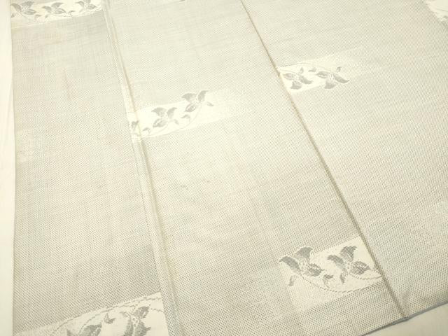 平和屋着物●本場大島紬 白大島 9マルキ 窪田織物謹製 香花 証紙付き 正絹 逸品 DAAS2060tw