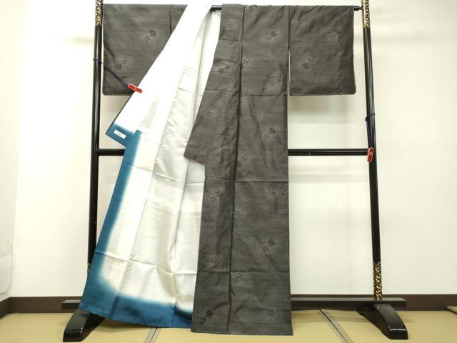 平和屋着物○本場大島紬 舞花文 やまと誂製 正絹 逸品 未使用