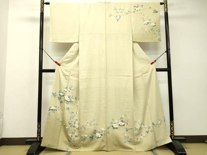 平和屋着物●訪問着 友禅 枝花文 暈し染め 正絹 逸品 DAAS2075tw
