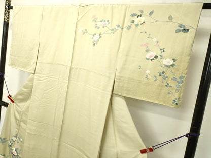平和屋着物●訪問着 友禅 枝花文 暈し染め 正絹 逸品 DAAS2075tw