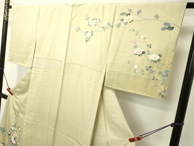 平和屋着物●訪問着 友禅 枝花文 暈し染め 正絹 逸品 DAAS2075tw