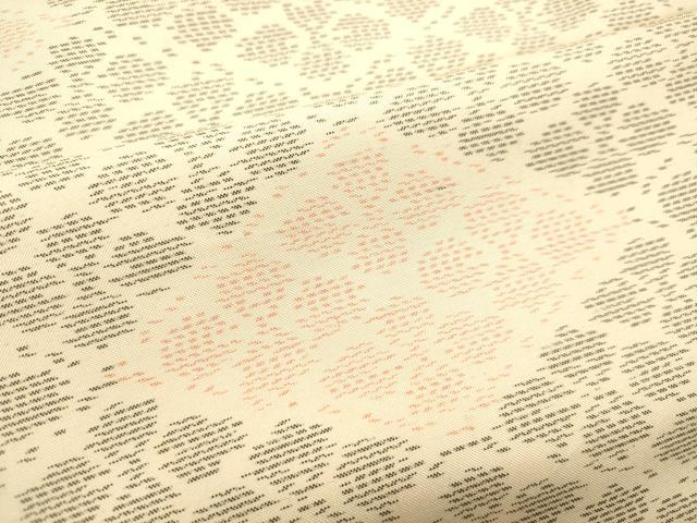 平和屋着物●本場大島紬　白大島　花菱文　正絹　逸品　DAAS2086tw