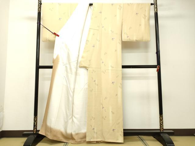 平和屋着物●上質な小紋　瓢箪　ひょうたん　舞桜文　正絹　逸品　DAAS2089tw