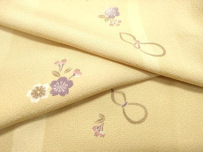 平和屋着物●上質な小紋　瓢箪　ひょうたん　舞桜文　正絹　逸品　DAAS2089tw