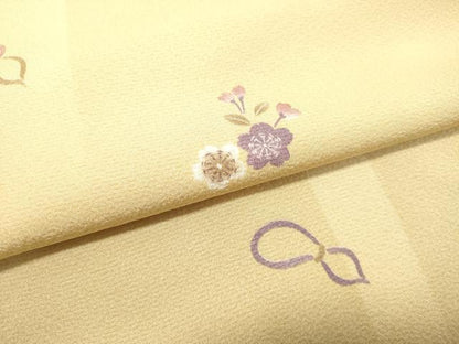 平和屋着物●上質な小紋　瓢箪　ひょうたん　舞桜文　正絹　逸品　DAAS2089tw