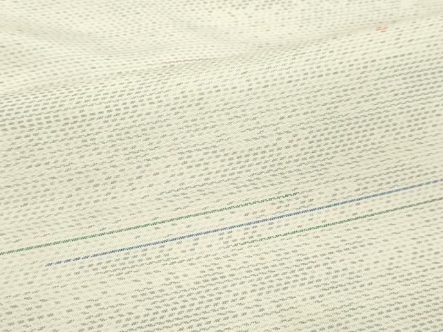 平和屋着物●本場大島紬　白大島　横段花文　正絹　逸品　DAAS2092tw