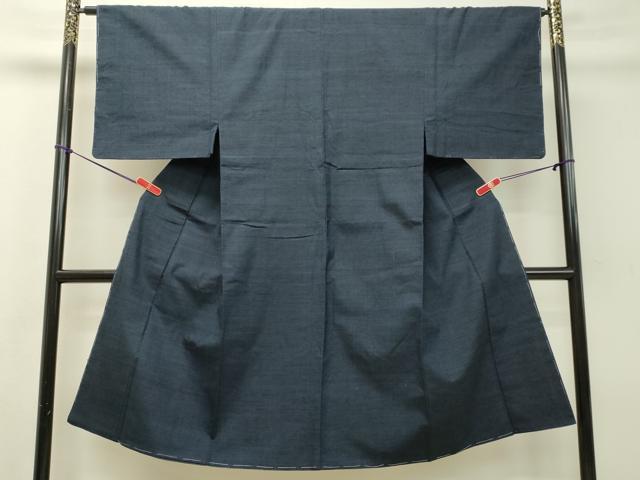 平和屋着物●男性 紬 青藍色 正絹 逸品 未使用 DAAS2094tw