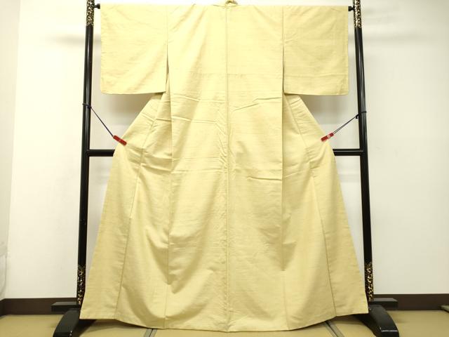 平和屋着物▽上質な紬 単衣 土器色 正絹 逸品 AABE1167jh 平和屋