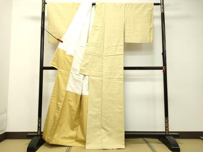 平和屋着物●上質な紬　蒸栗色　正絹　逸品　DAAS2106tw