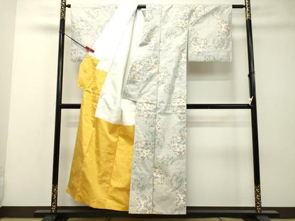 平和屋着物●本場大島紬 7マルキ 草花丸文 正絹 逸品 DAAS2120tw