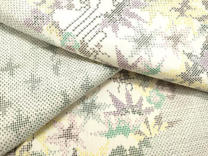 平和屋着物●本場大島紬 7マルキ 草花丸文 正絹 逸品 DAAS2120tw