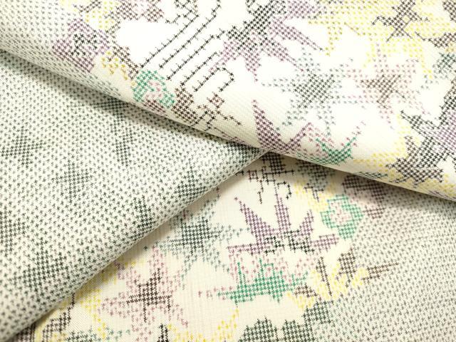 平和屋着物●本場大島紬 7マルキ 草花丸文 正絹 逸品 DAAS2120tw