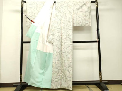 平和屋着物●本場大島紬 7マルキ 抽象文様 正絹 逸品 DAAS2123tw